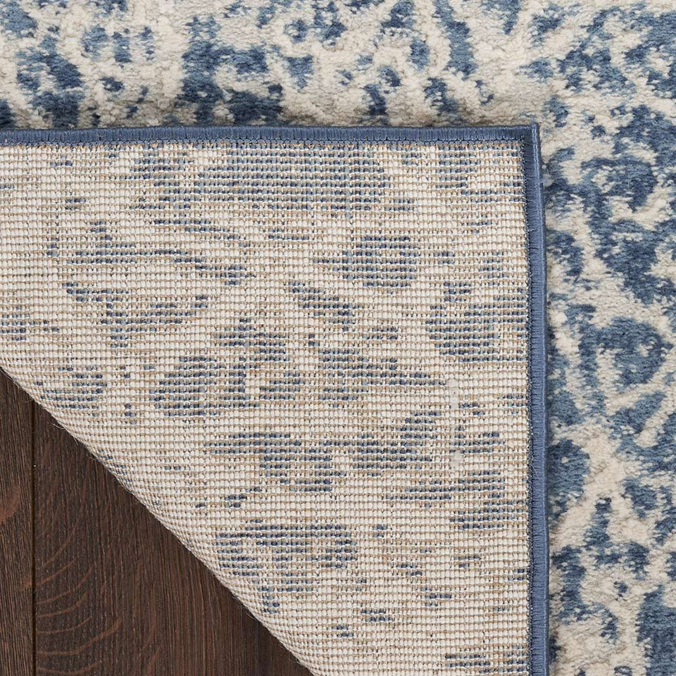 Exhale Abstract Modern Rug EXL02 Navy Ivory
