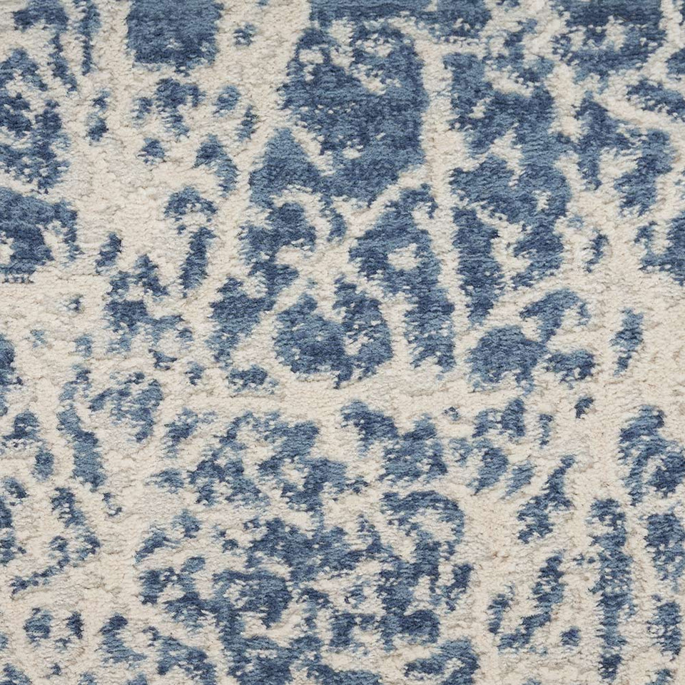 Exhale Abstract Modern Rug EXL02 Navy Ivory