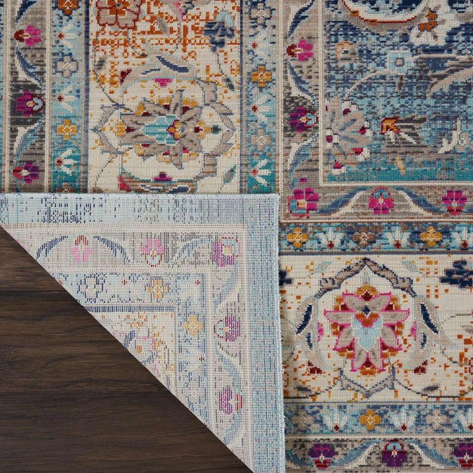Blue Multi Vintage Kashan Rug VKA01
