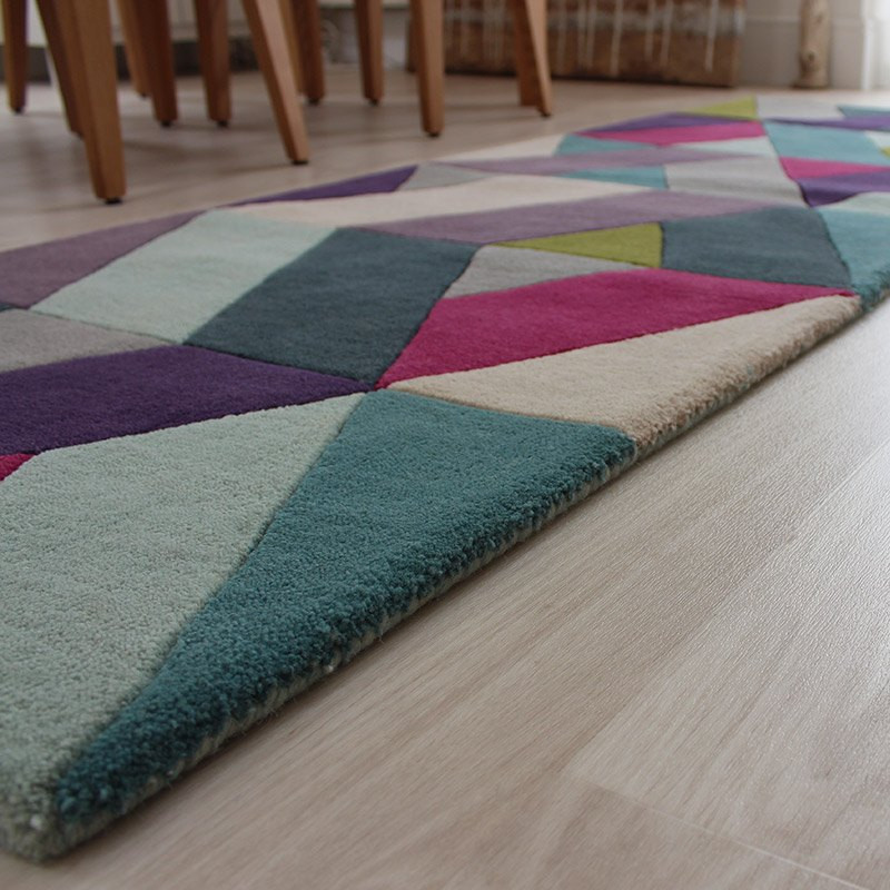 Funky Chevron Blue Green Rugs Runner