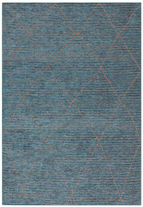 On Sale Mulberry Teal Jute Chenille Thin Rug 160x230cm