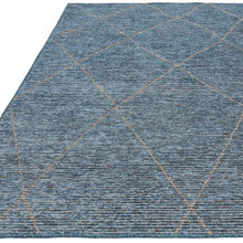 On Sale Mulberry Teal Jute Chenille Thin Rug 160x230cm