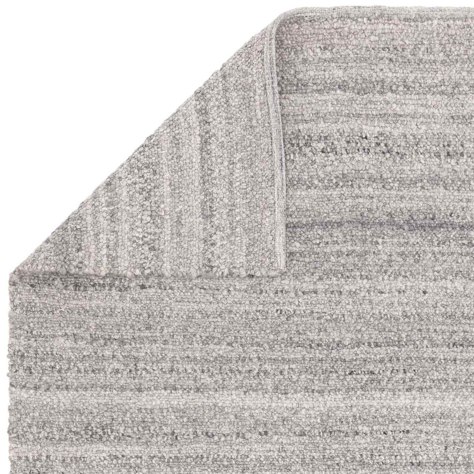 Abbus Steel Grey Modern Boucle Thin Rug