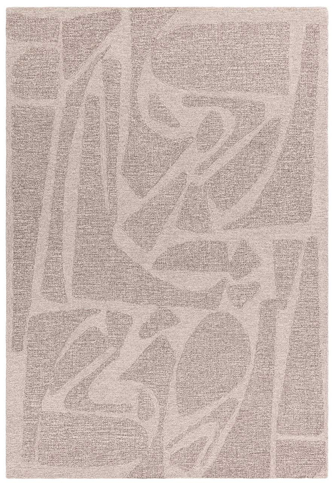 Loxley Stone Grey Loop Pile Hand Tufted Wool Rug
