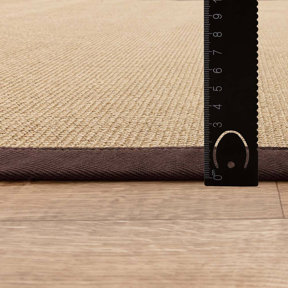 Sisal Rug Chocolate Border Runner