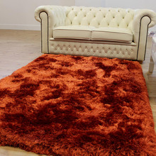 On Sale Ultra Thick Plush Shaggy Rugs Rust 200x300cm