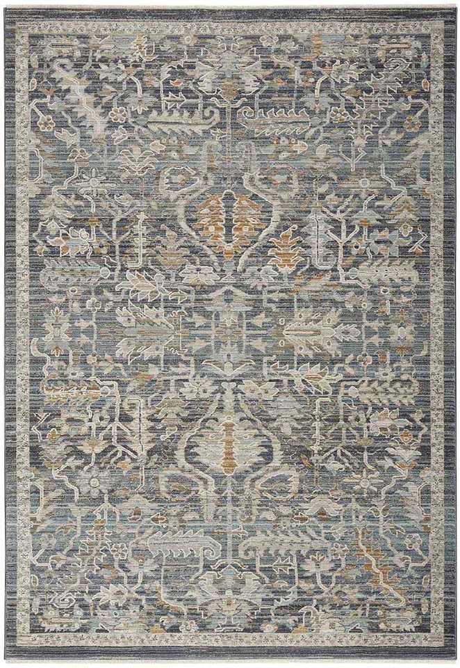 Lynx LNX02 Navy Multicolour Thin Classic Rug Circle