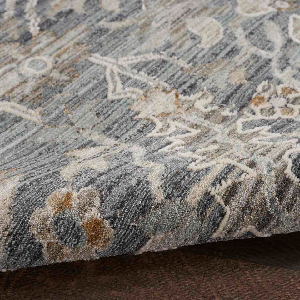 Lynx LNX02 Navy Multicolour Thin Classic Rug Circle