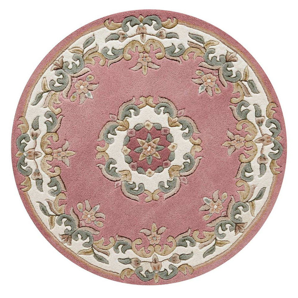 Royal Aubusson rug rose Circle