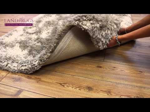 Ultra Thick Plush Shaggy Rug Sand Beige Circle