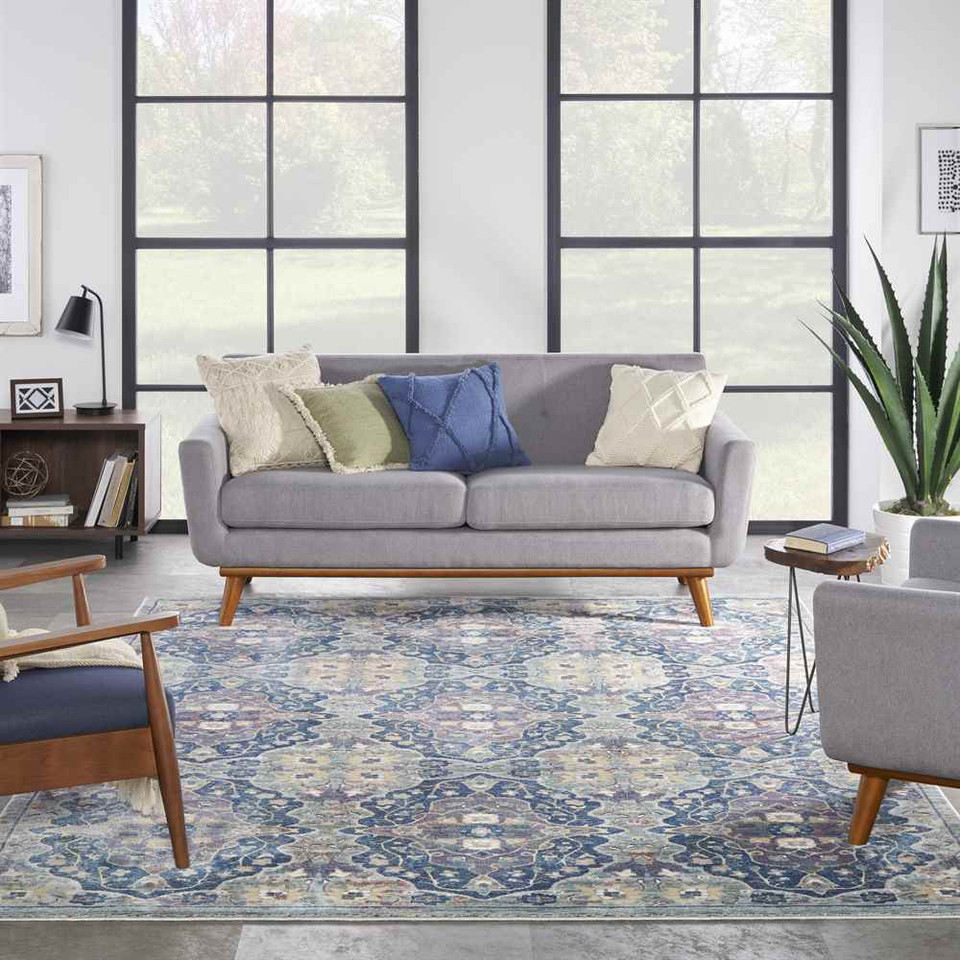 Ankara Global Rug ANR16 Navy Persian Circle