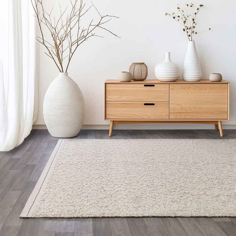 Elm Ivory Chunky Boucle Rug