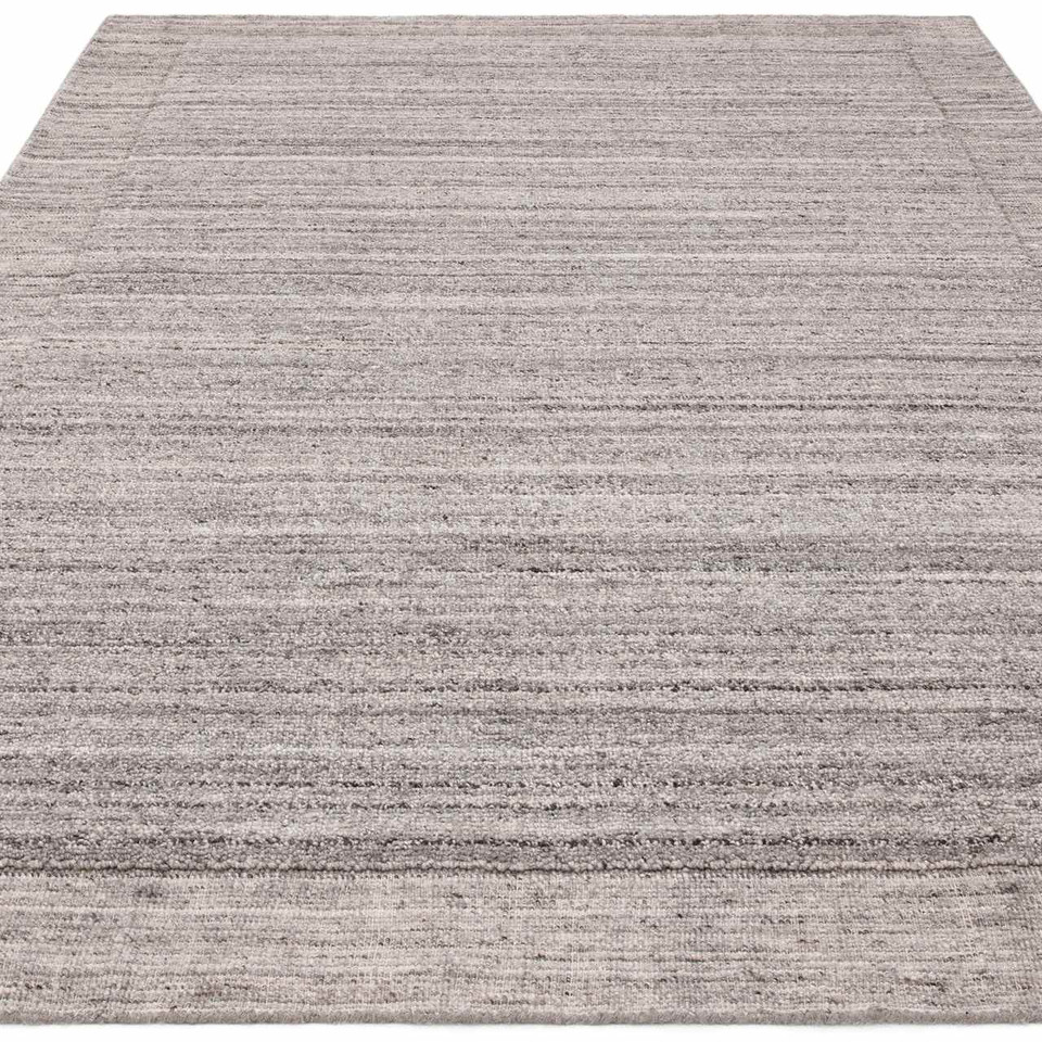 Larson Charcoal Indian Plain Border Rug