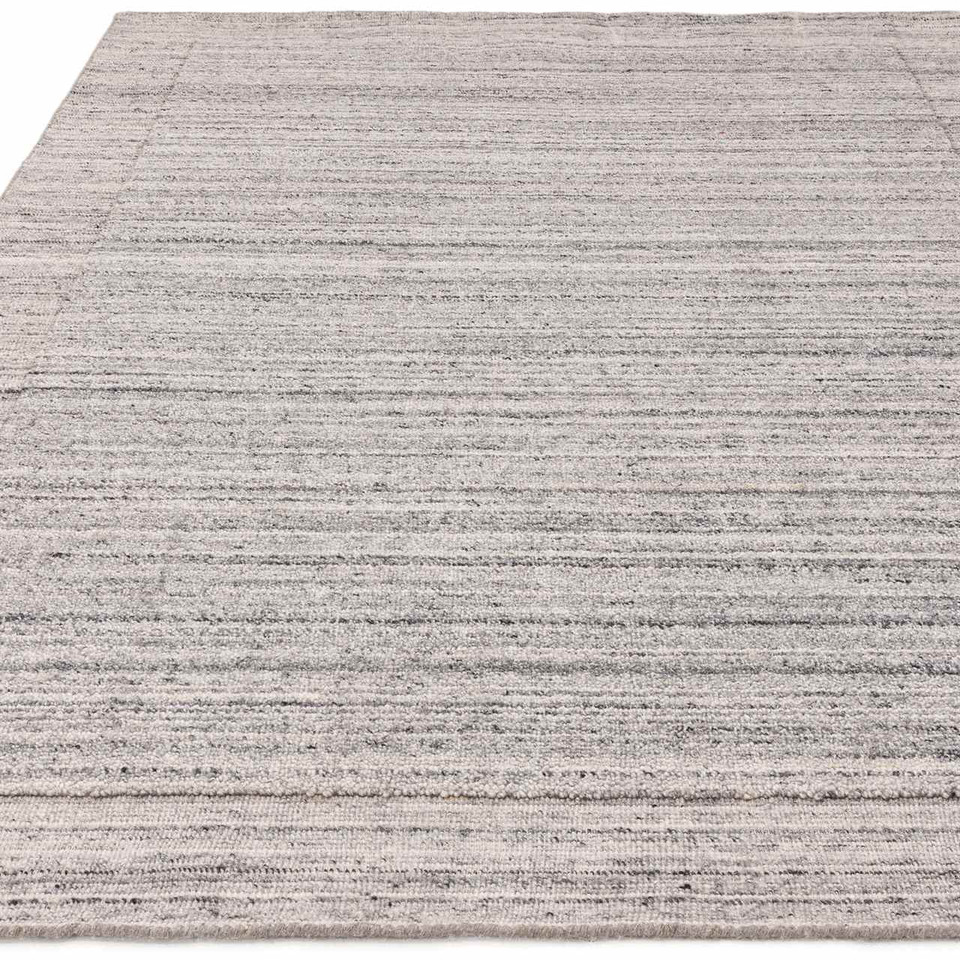 Larson Grey Indian Plain Border Rug