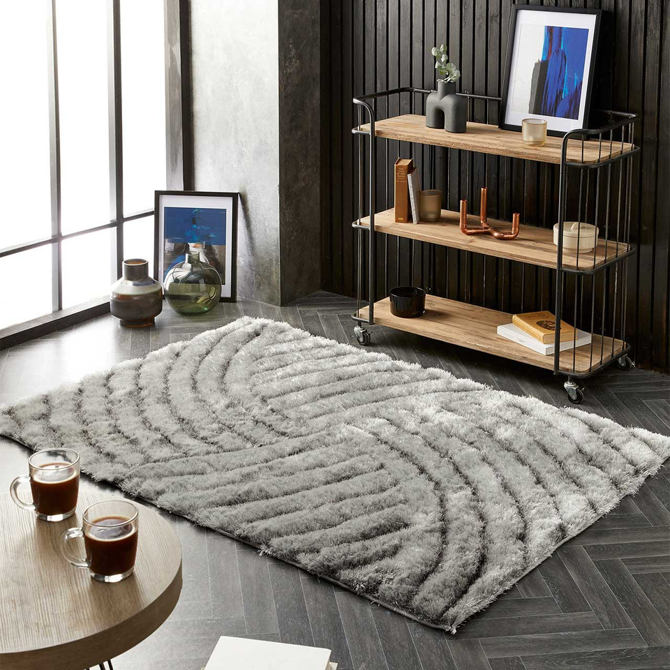 Carved Shaggy Rug Origins Dallas Silver