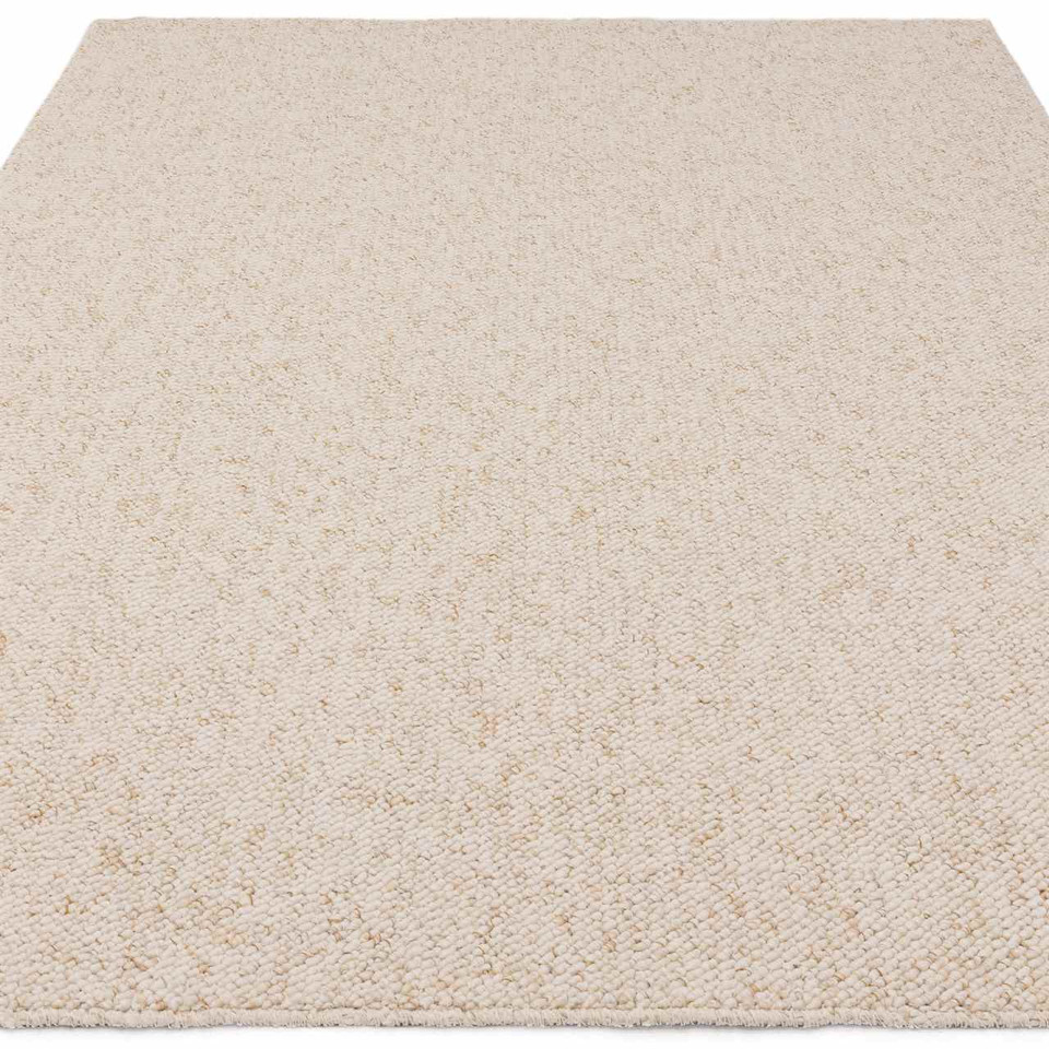Boden Ivory Loop Plain Washable Rug
