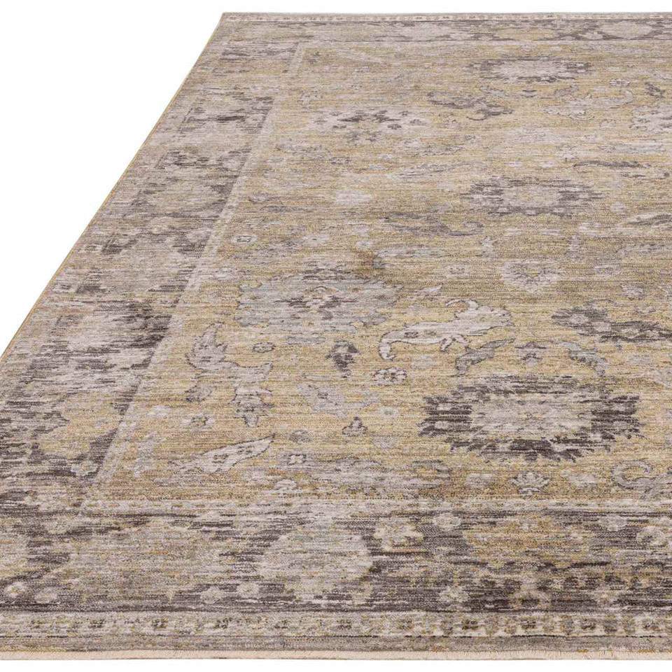 Jasper JA06 Gold Silky Traditional Fringe Rug