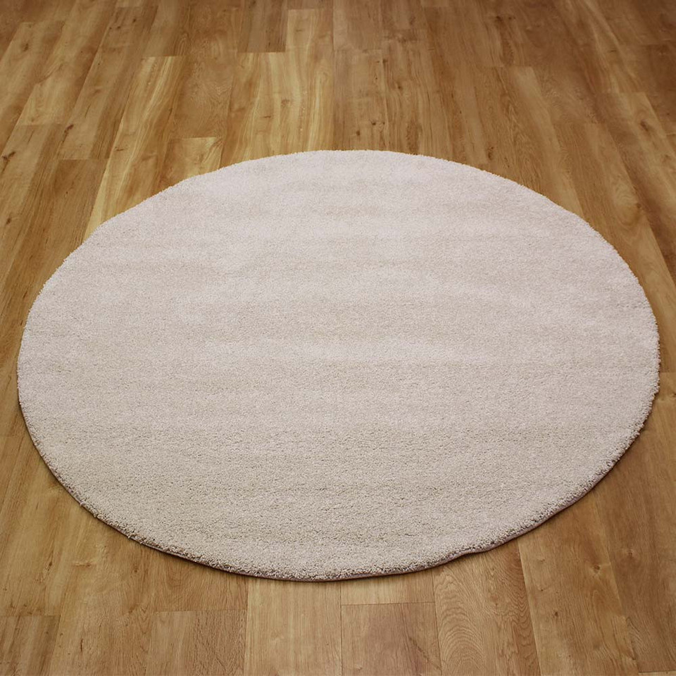Mehari Plain Cream Rug 6268 Circle