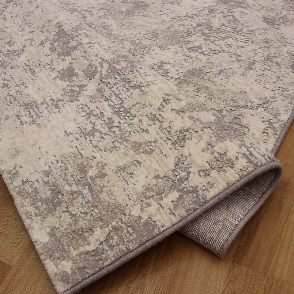 Canyon Pale Cream Grey Rug 6484 Circle