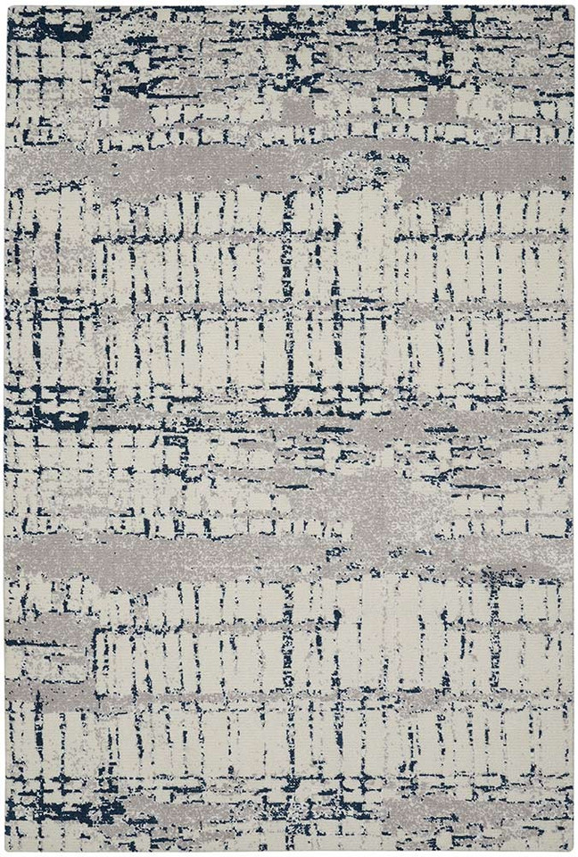 Twilight TWI10 Ivory Navy Modern Rug Circle