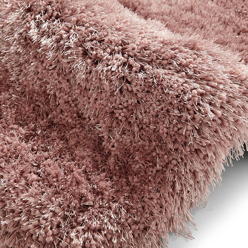 Montana Shaggy Rug Rose Colour Circle