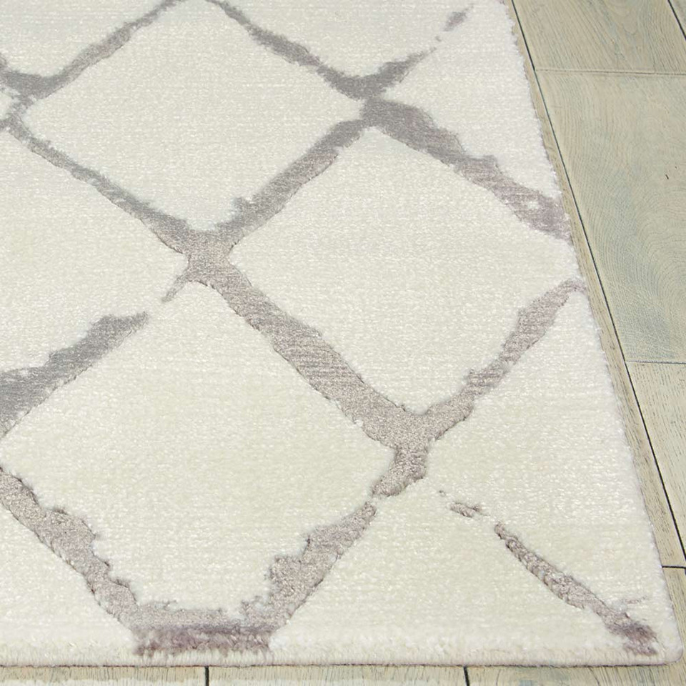 Ivory Grey Twilight Rug Diamonds TWI15 Circle