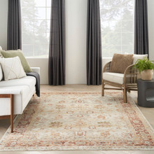 On Sale Sahar Distressed Vintage Ivory Rug SHR02 282x383cm