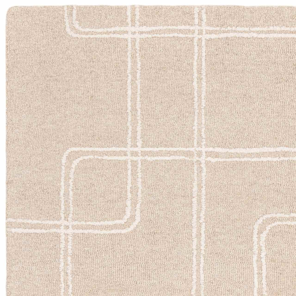 Ada Sand Wool Loop Pile Indian Carpet Rug