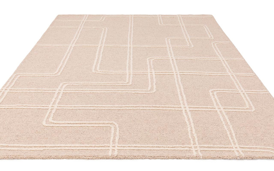 Ada Sand Wool Loop Pile Indian Carpet Rug