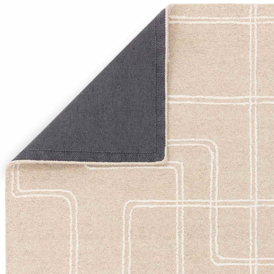 Ada Sand Wool Loop Pile Indian Carpet Rug