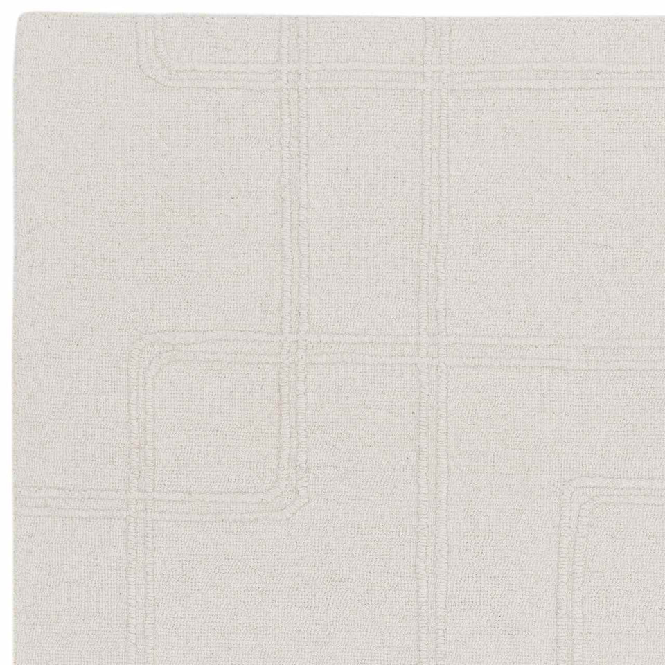 Ada Ivory Wool Loop Pile Indian Carpet Rug