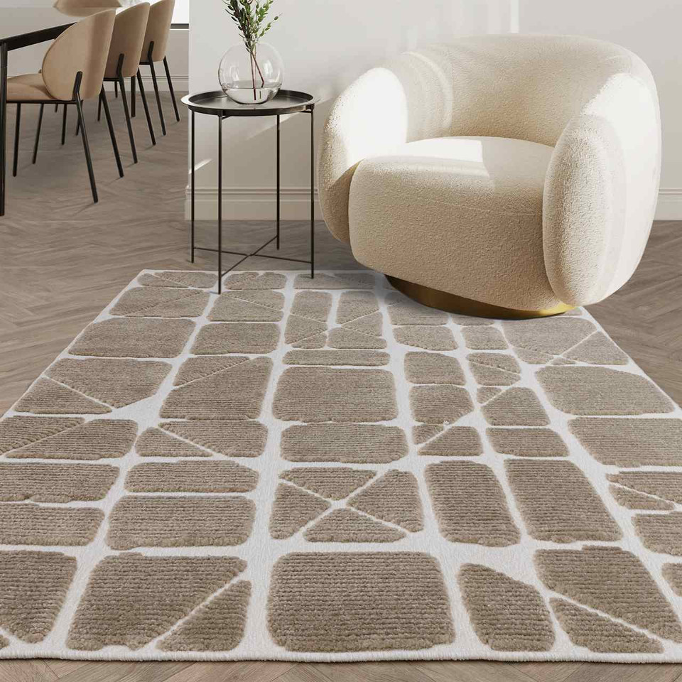 Freja Method Sand Modern Washable Rug