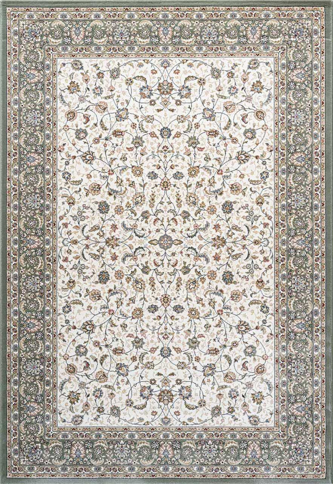 Da Vinci Classic Border Rug Cream Green 6444