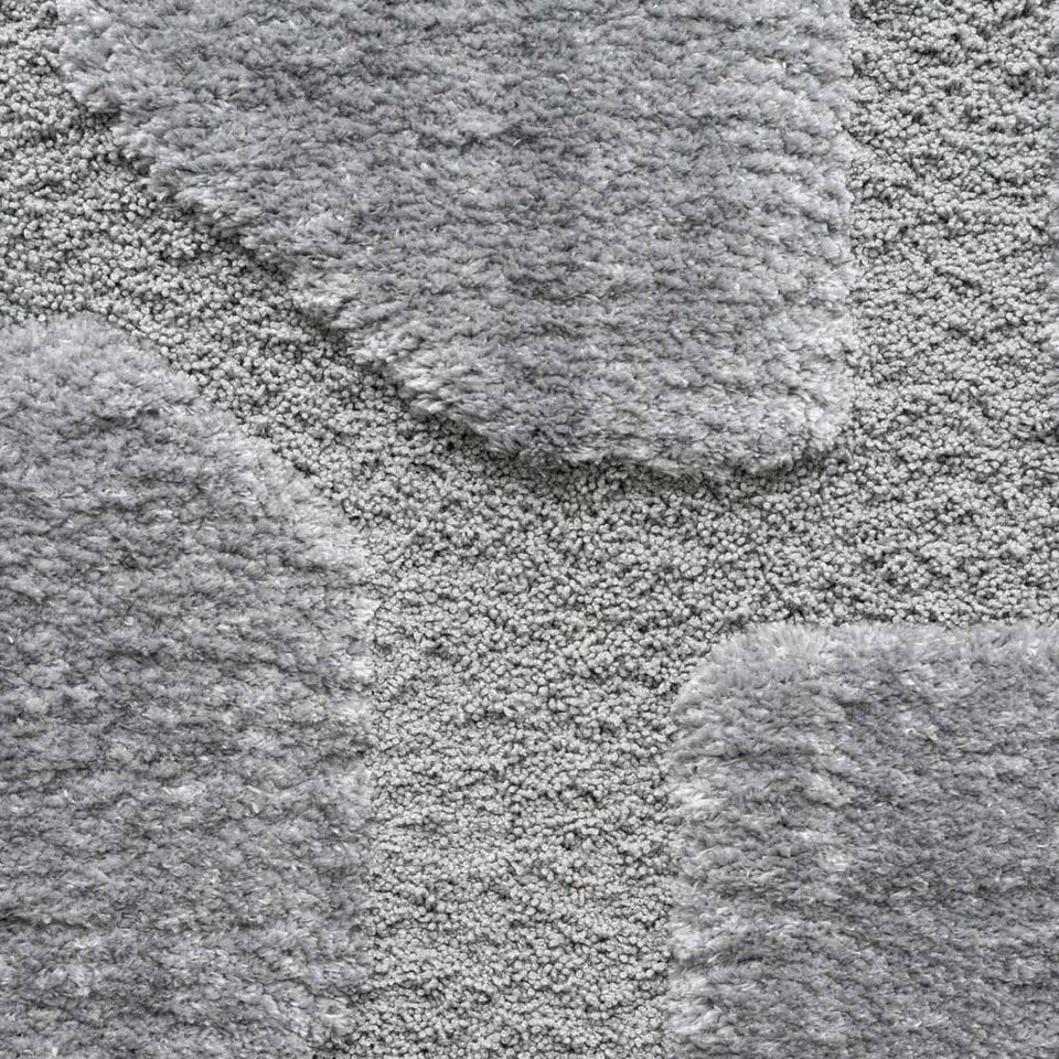 Cleo Tetris 3D Rug Grey closeup pattern