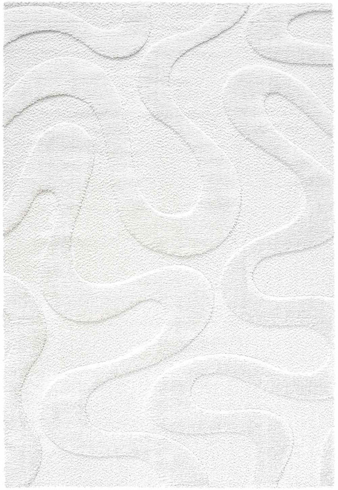 Cleo Wiggle 3D Rug Light Cream silo