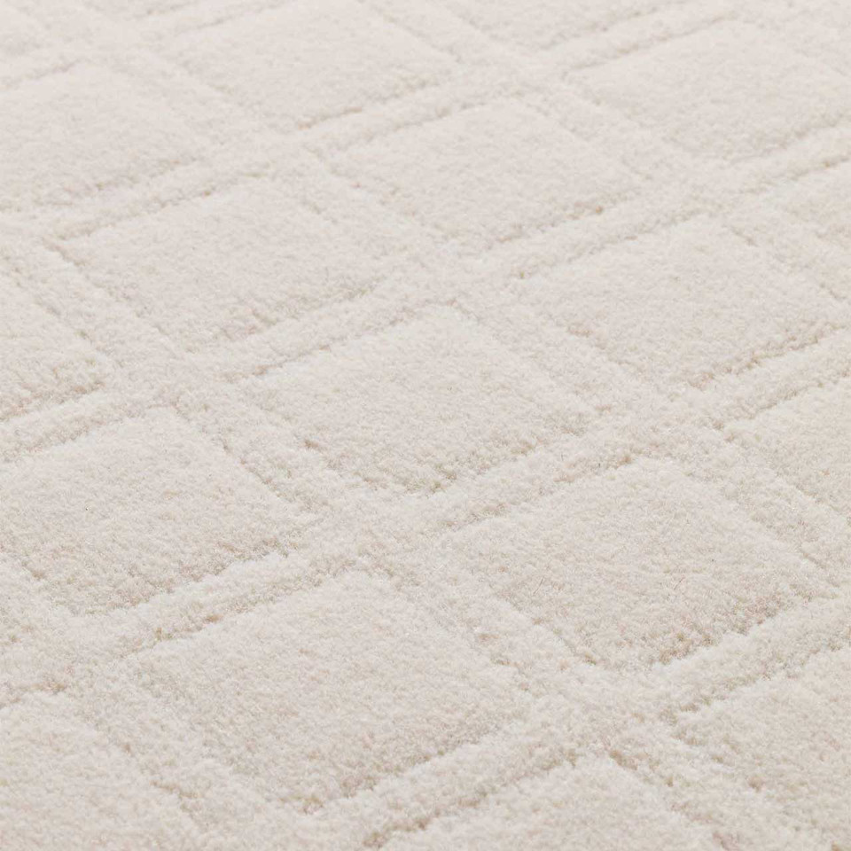Malmo Cream Pixel Wool Floor Rug