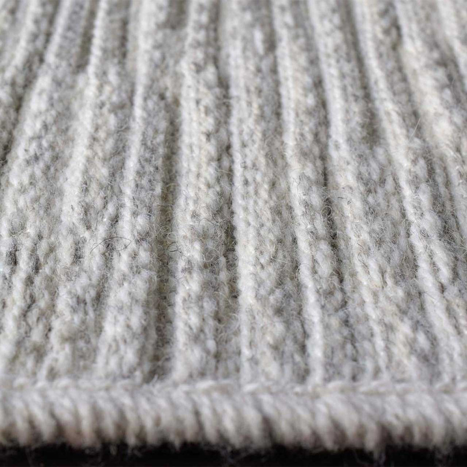 High Line Cream Light Grey wool Rug