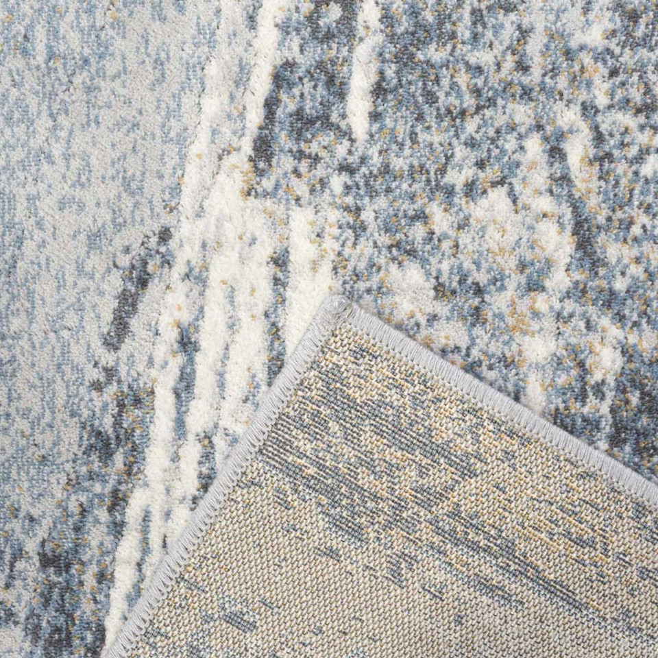 Mayumi Viscose Abstract Rug Blue