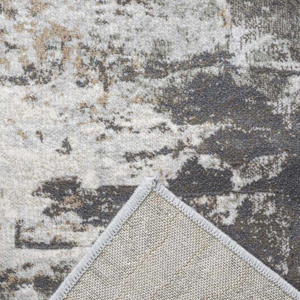 Mayumi Viscose Abstract Rug Grey 