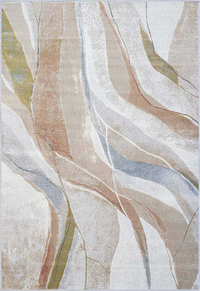 Mayumi Viscose Abstract Rug Multicolour