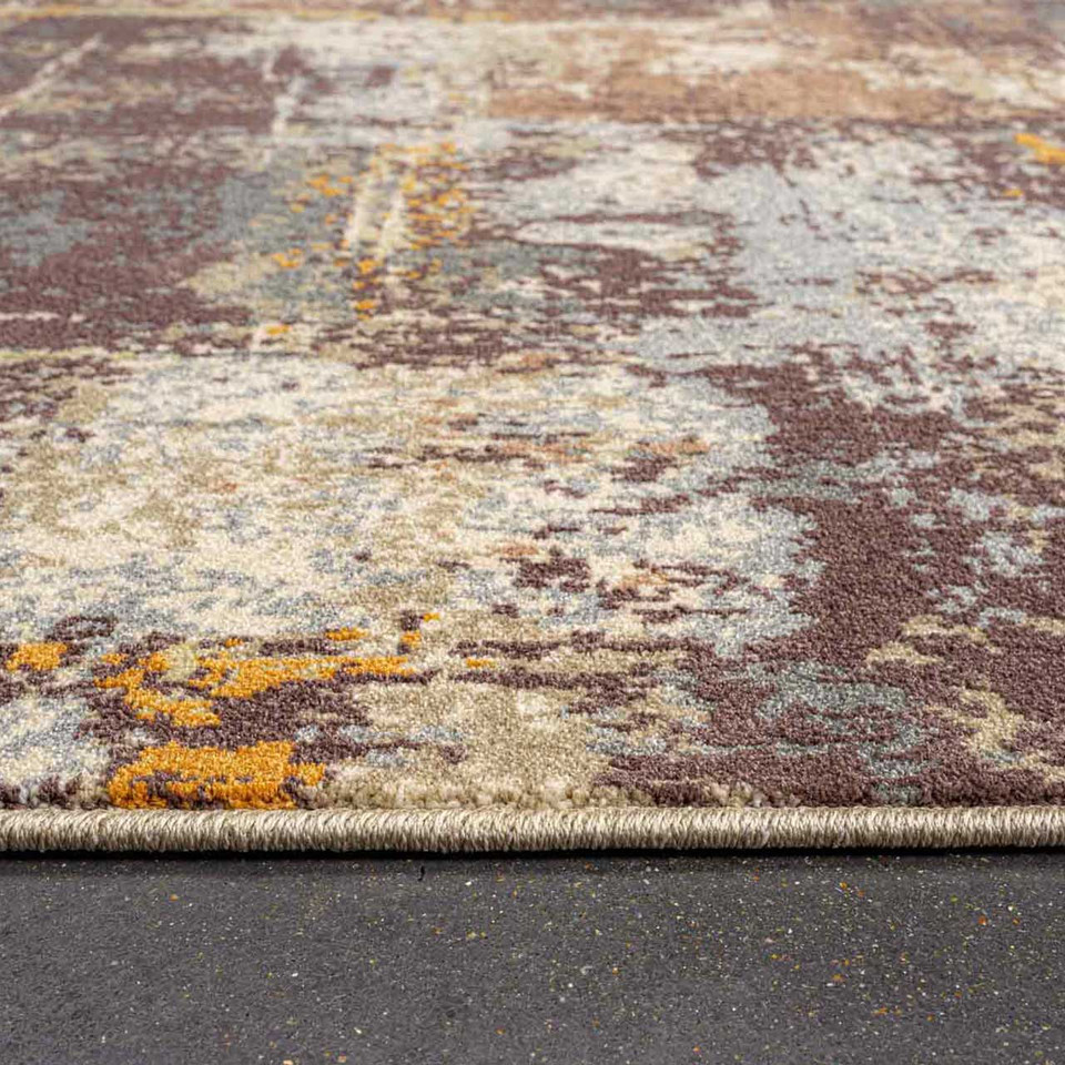 Paprika Abstract Rug 7161 Cream Grey Terracotta