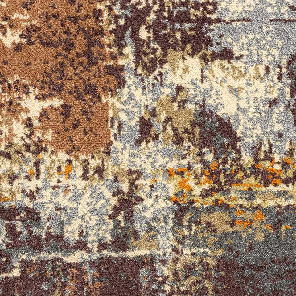 Paprika Abstract Rug 7161 Cream Grey Terracotta