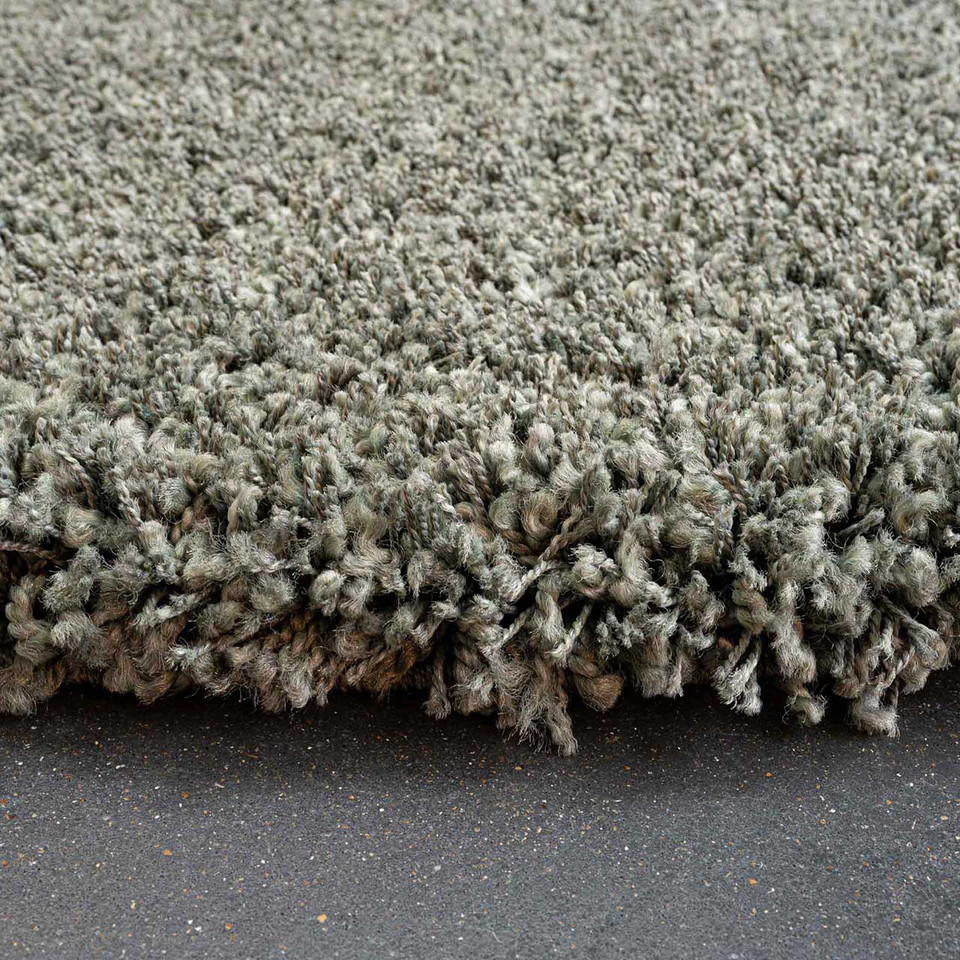 Twilight Thick Shaggy Green Rug