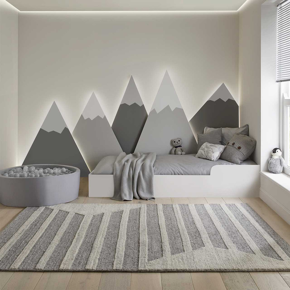 Stellar Ladder Wool Jute 3D Stripe Rug