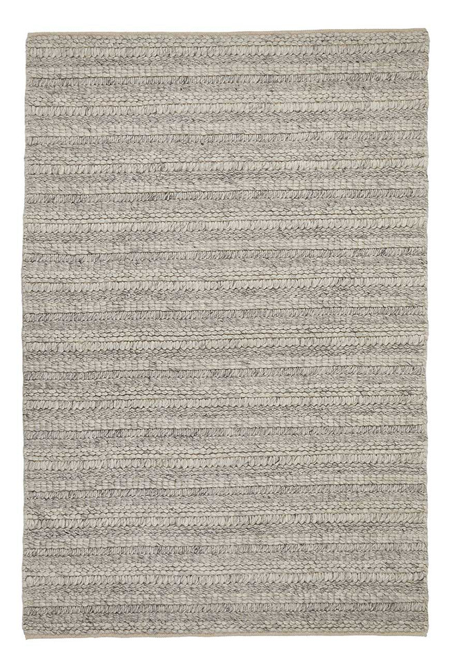 Savannah Textured Grey Wool Loop Rug