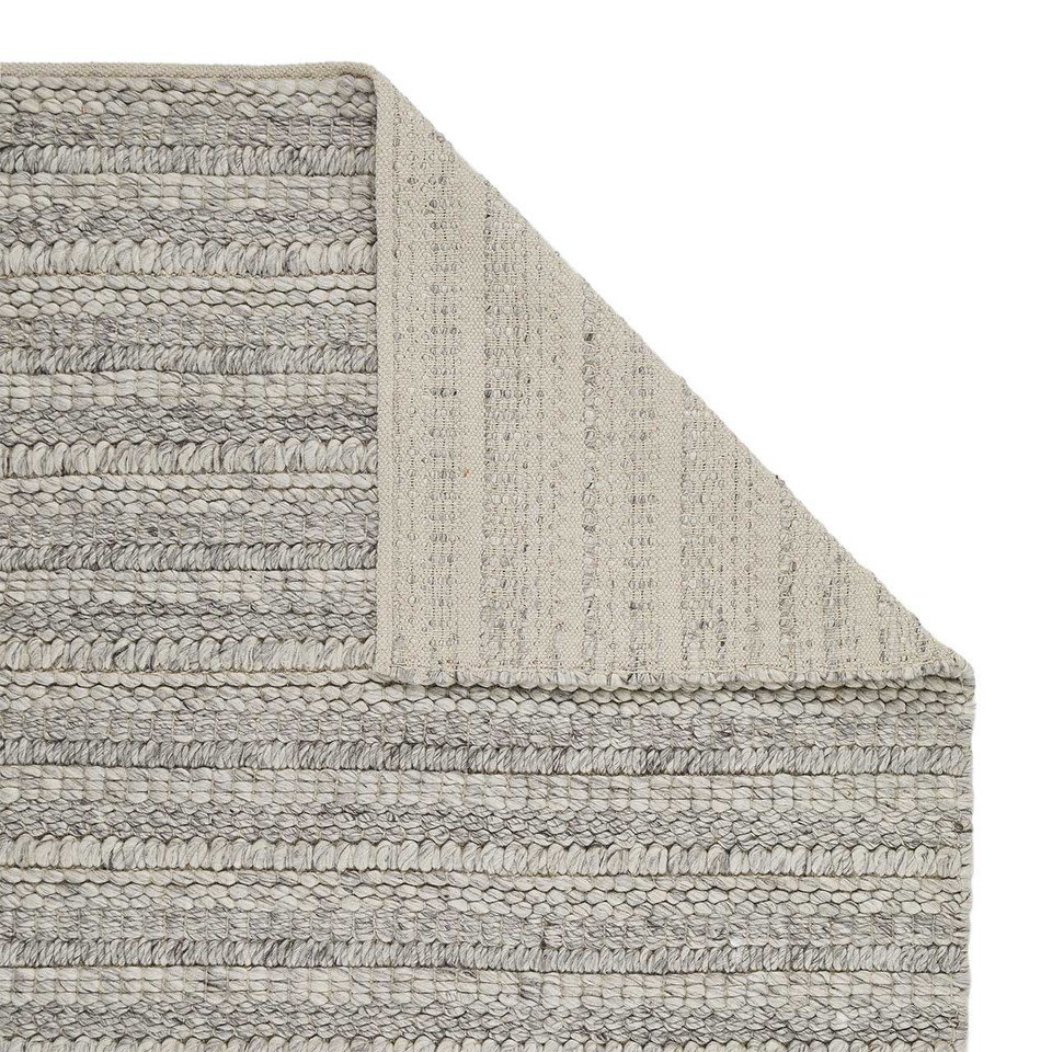 Savannah Textured Grey Wool Loop Rug