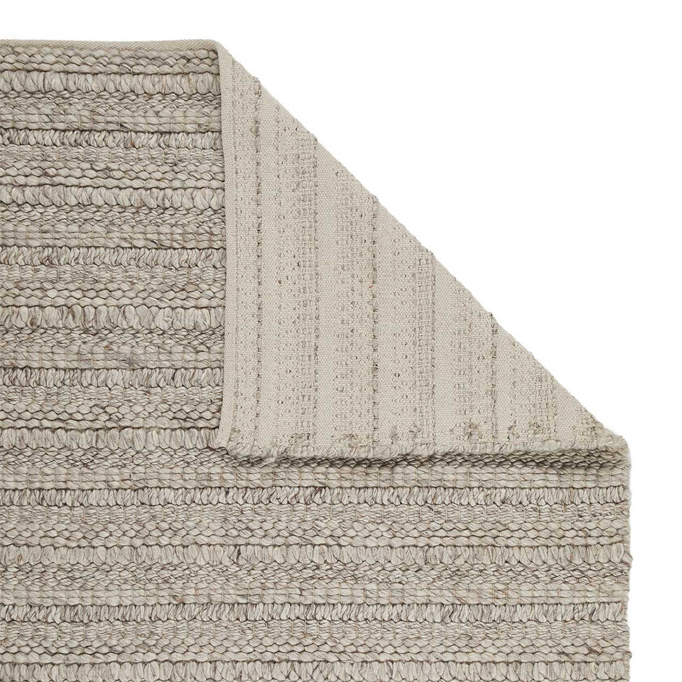 Savannah Textured Taupe Wool Loop Rug