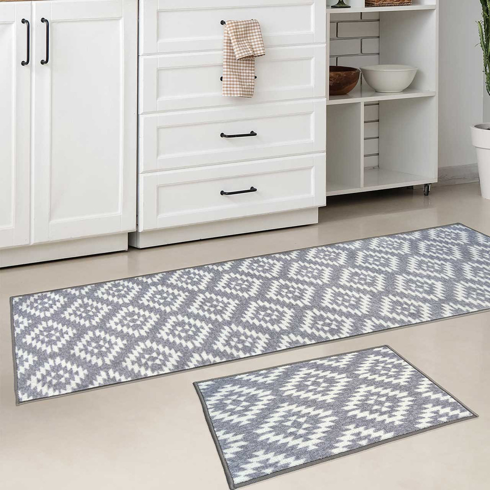 Deco Aztec Grey Washable Doormat