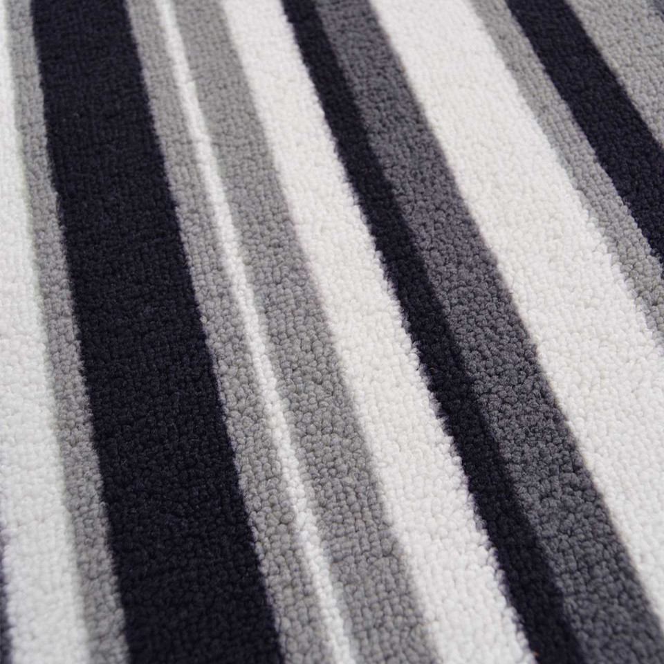 Deco Stripe Anthracite Washable Doormat