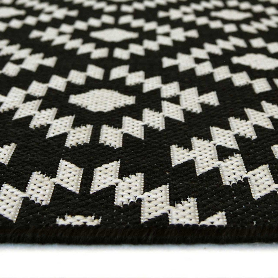 County Genesis Black Indoor Outside Rug